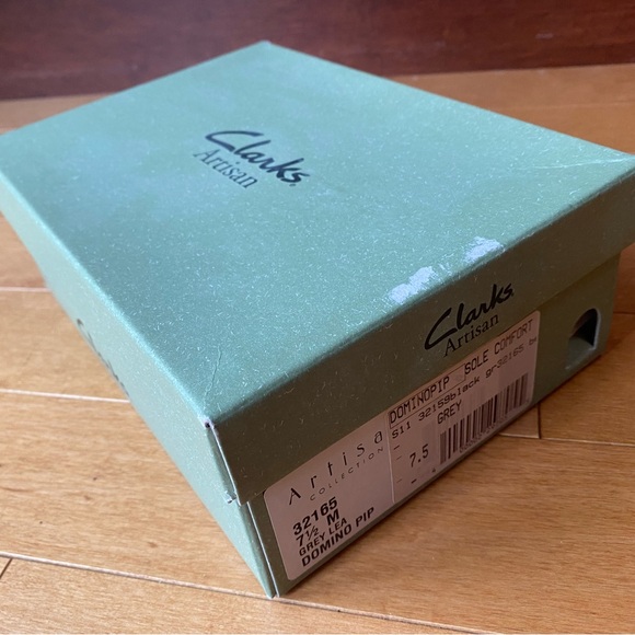 Clarks Artisan Leather Metallic Wedge Open Toe Dressy Mary Jane - Picture 3 of 14